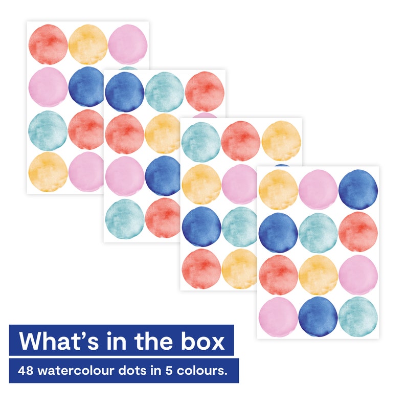 Watercolour Polka Dot Wall Decals Dot Wall Stickers for Etsy UK