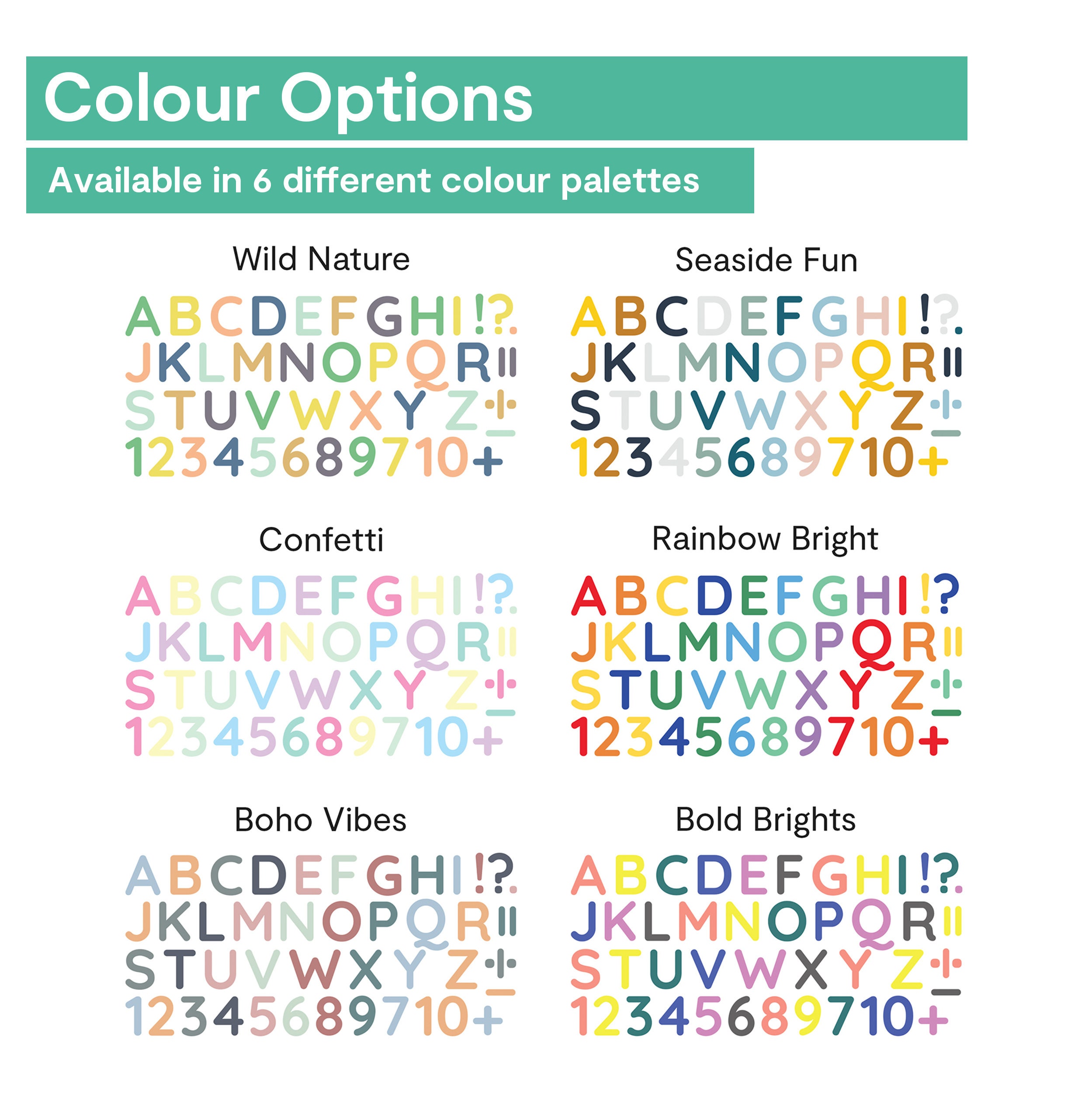 Walplus Colorful Rainbow Alphabet Kids Wall Stickers Nursery Décor