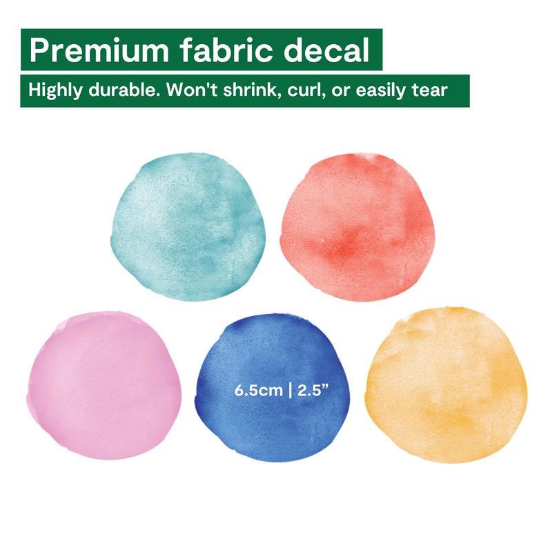 Watercolour Polka Dot Wall Decals Dot Wall Stickers for Etsy UK