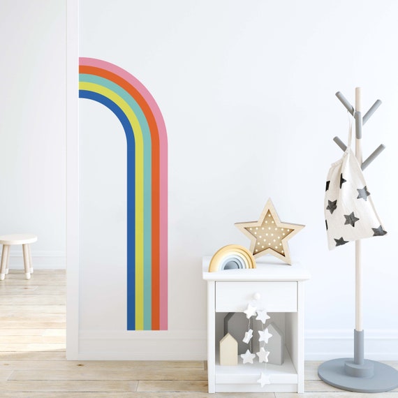 Sticker mural demi-arc-en-ciel pour chambre d'enfant, chambre d