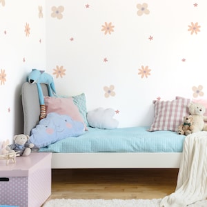 Floral Wall Stickers | Floral Wall Decal for Nursery | Nursery Wall Flower | PVC-Free, No Odour | Reusable Peel and Stick Wall Stickers