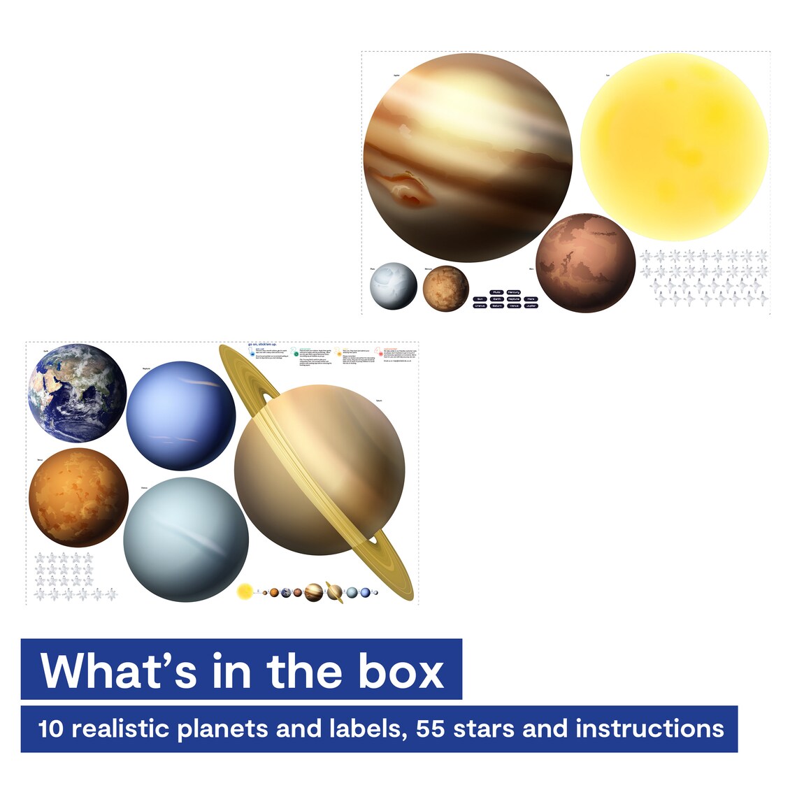 Solar System Wall Stickers Space Wall Decals for Kids Etsy