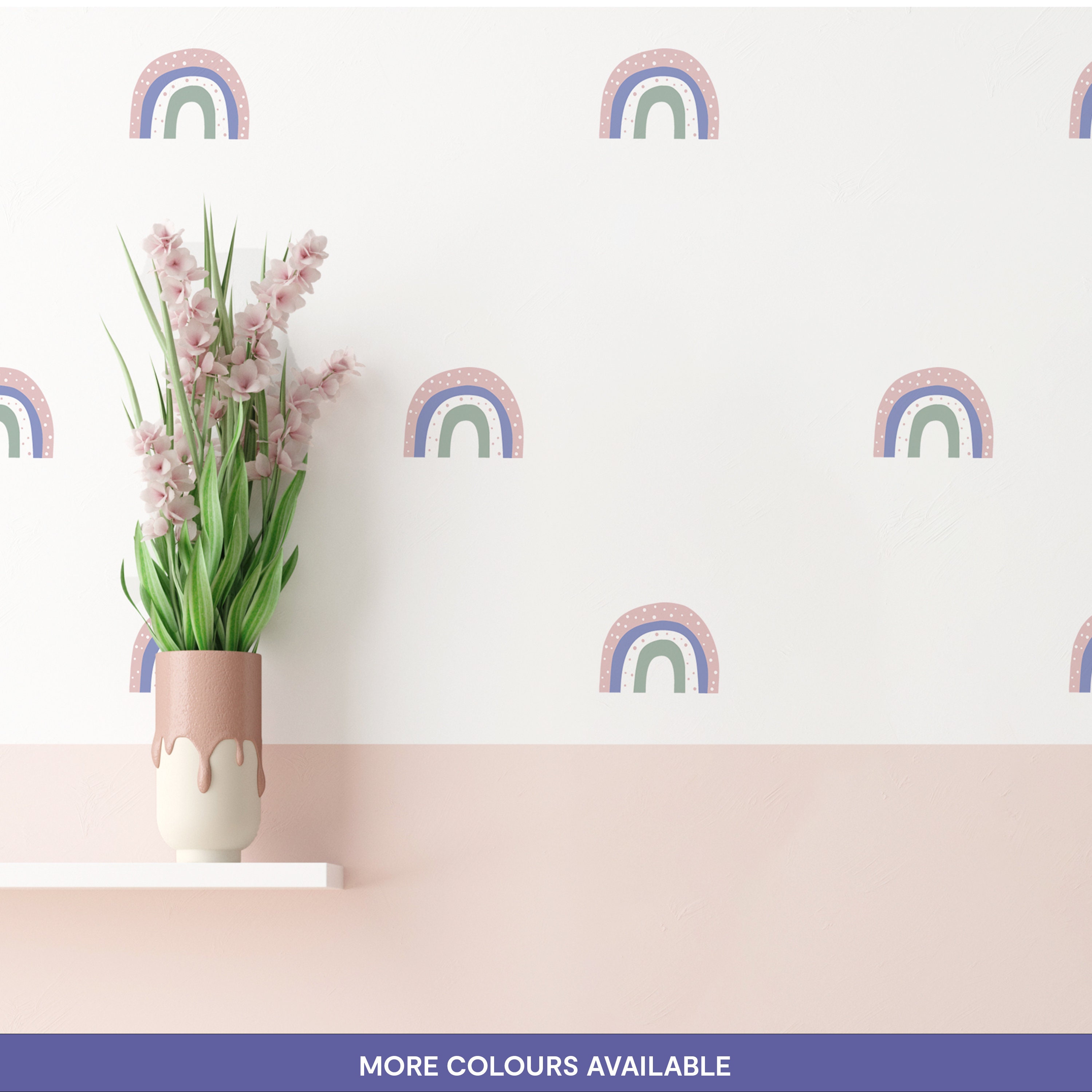 Rainbow Wall Stickers Rainbow Wall Decal for Kids Bedroom Etsy