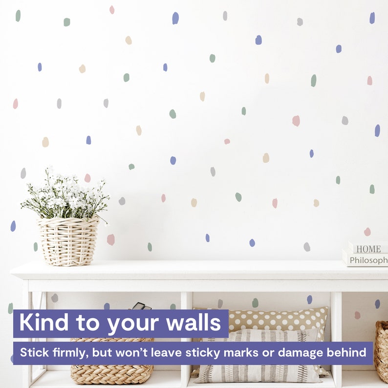 Irregular Polka Dot Wall Stickers | Dalmatian Dot Wall Decal | Pastel ...