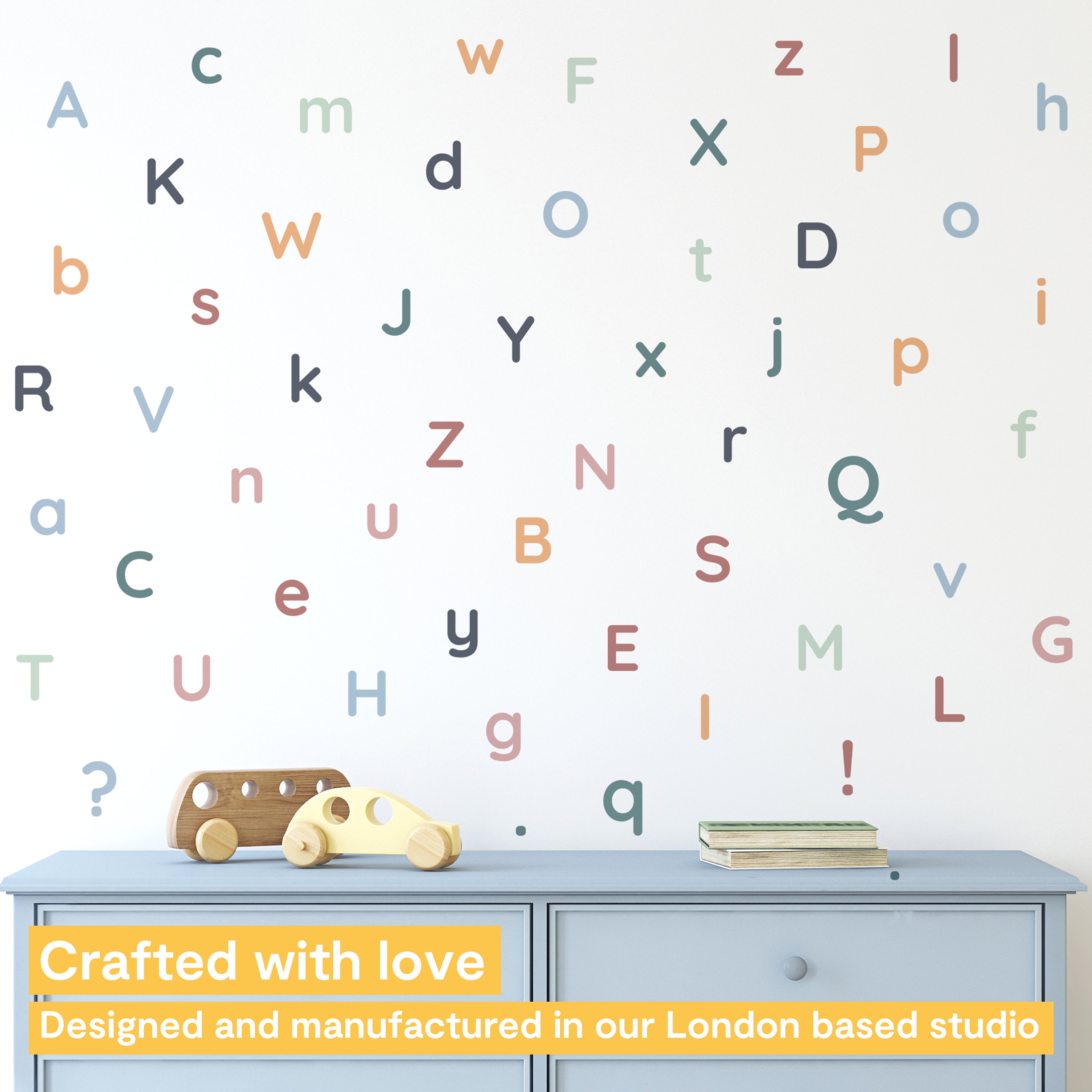 Alphabet Numbers Wall Stickers | Early Learning Kids Wall Decal ...