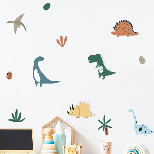Dinosaur Shaped Wall Stickers / Decals Etsy UK