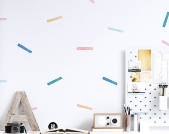 Confetti Wall Stickers | Sprinkle Kids Wall Stickers | Repositionable Peel and Stick Fabric Wall Decals for Kids’ Bedroom, Nursery, Playroom