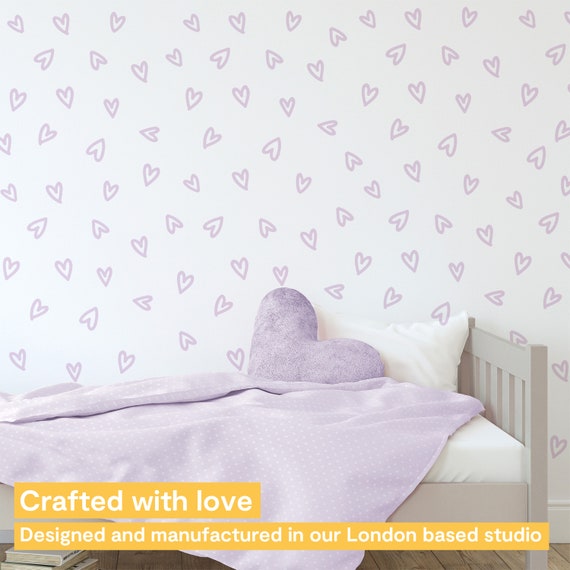 ANFRJJI Heart Wall Decals - Removable Pink PVC Stickers For Nursery, Kids Room, Bedroom Decor (68 Pieces) - View #7