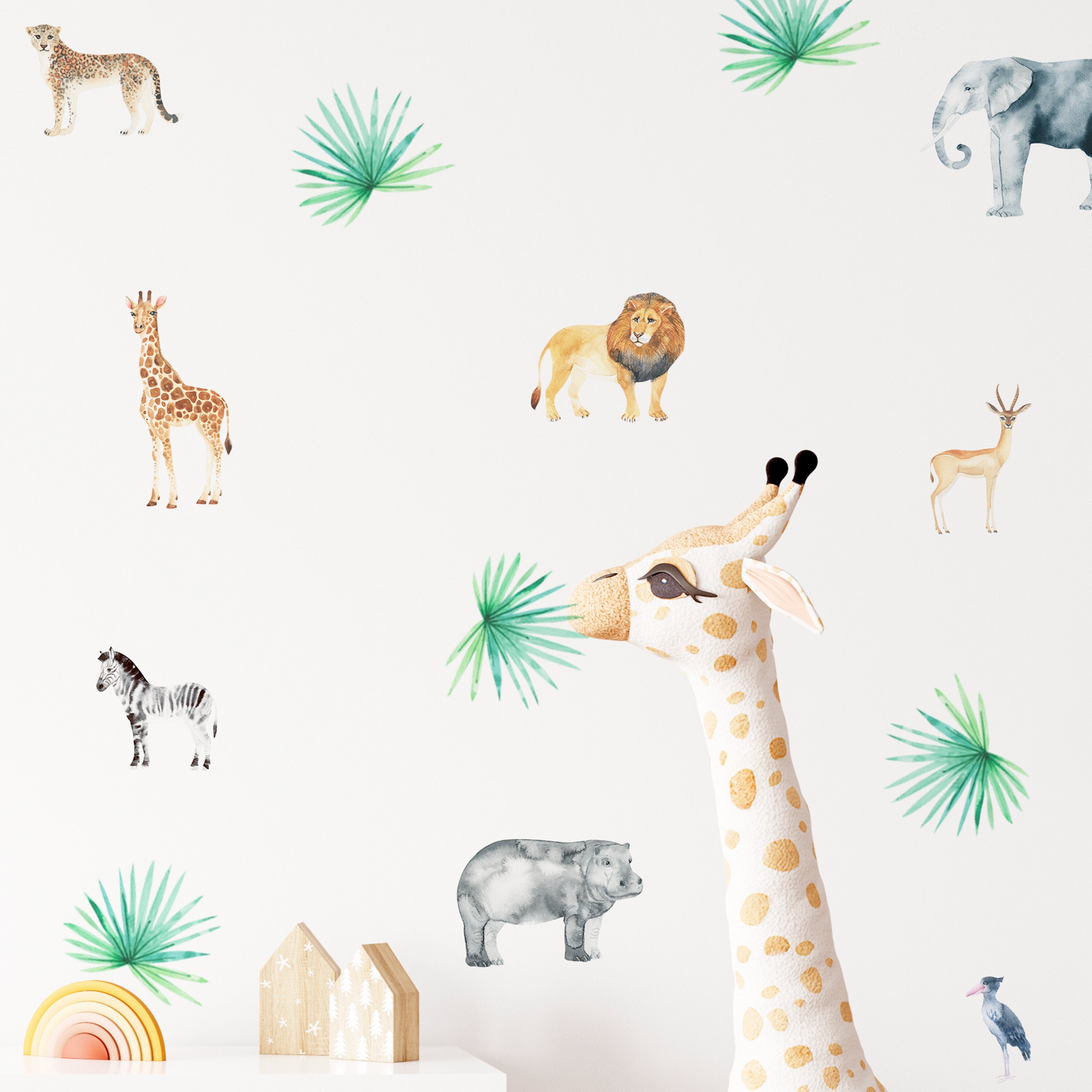 Zoo Animal Wall Decals Etsy
