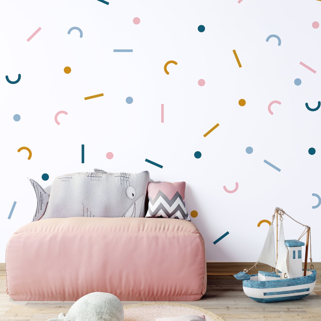 Abstract Shapes Wall Stickers Kids Wall Decals for Bedroom, Nursery