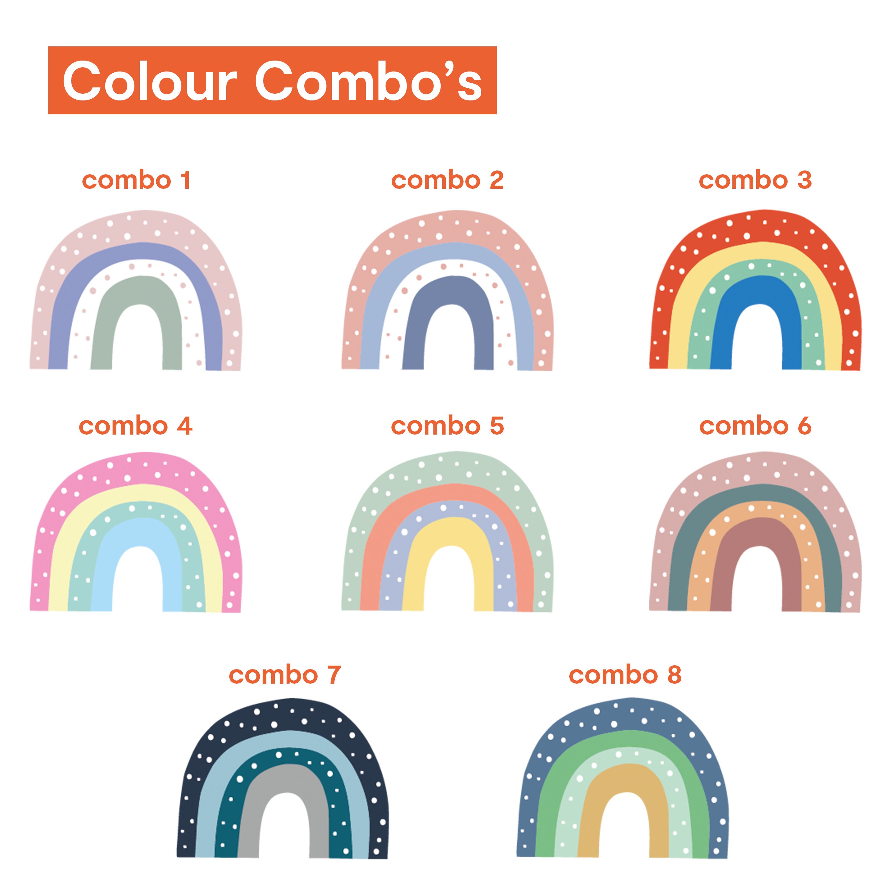 Rainbow Wall Stickers Rainbow Wall Decal for Kids Bedroom Etsy