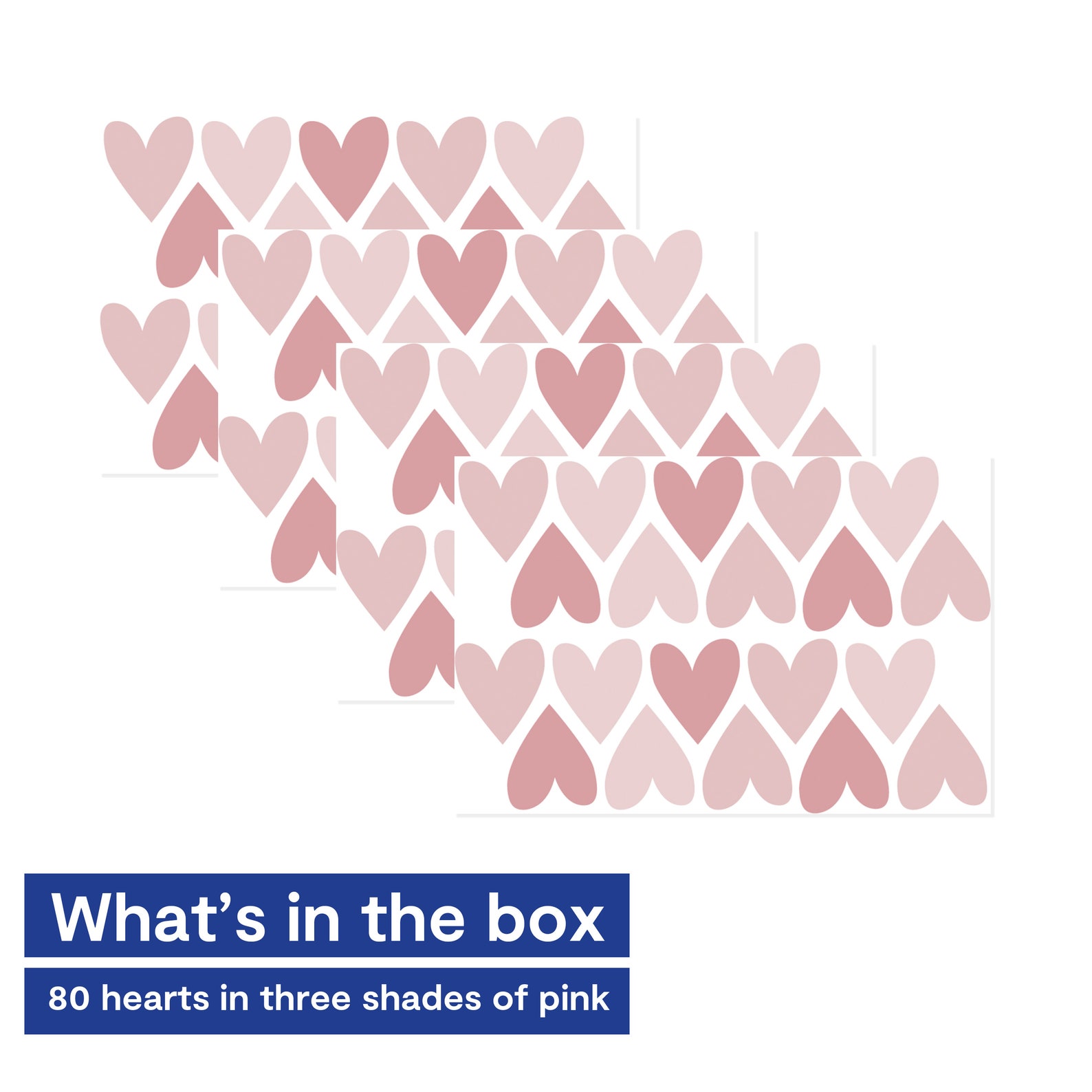 Pink Heart Wall Stickers Heart Wall Decals Girl Bedroom Etsy