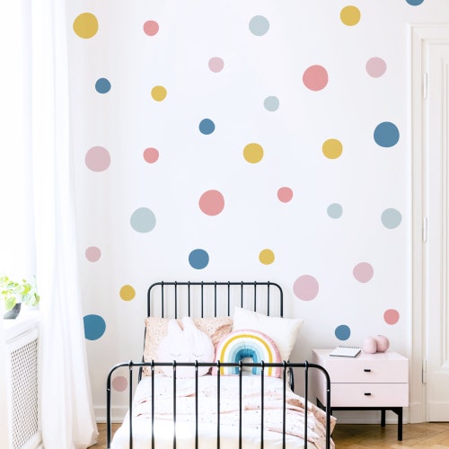 Large Polka Dot Wall Stickers for Kids Bedroom Nursery Etsy