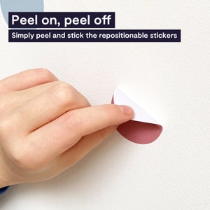 125 Boho Polka Dot Wall Stickers for Kids Bedroom, Nursery, Playroom PVC-Free, No Odour Reusable Peel and Stick Fabric Wall Decal zdjęcie 5