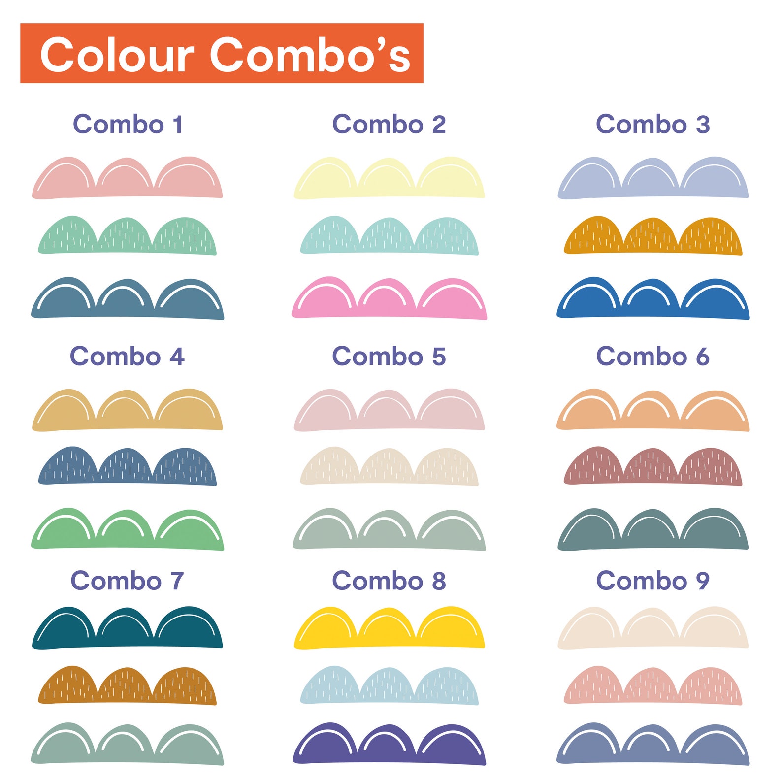 Calcomanías de pared de vieira Scandi para dormitorio para | Etsy