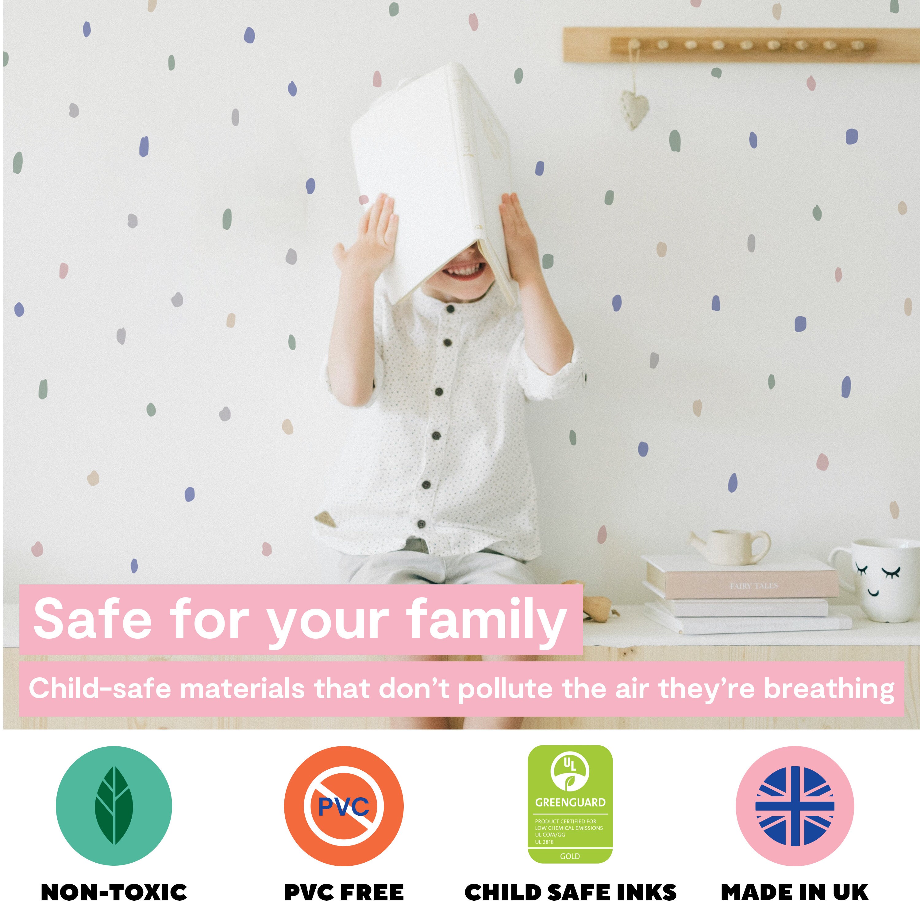 Irregular Polka Dot Wall Stickers | Dalmatian Dot Wall Decal | Pastel ...