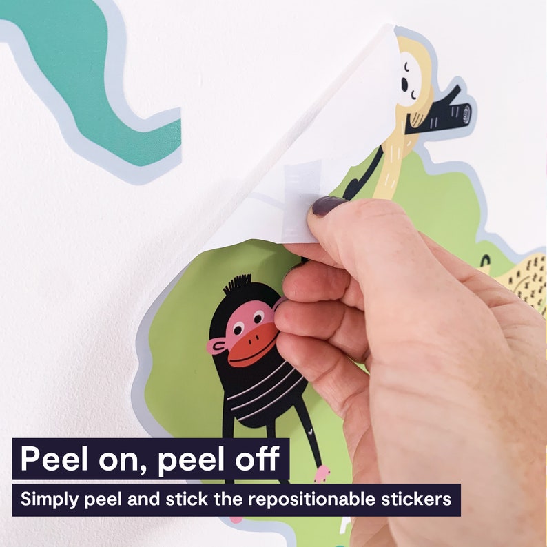 Nursery World Map Wall Decal Nursery Map Decal World Map Etsy UK