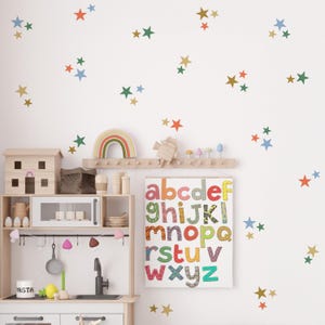 Kinderzimmer Wandsticker Sterne – Kinderzimmer Wandsticker | Bunte Kinderzimmer Wand Dekoration Kinderzimmer Spielzimmer Wandkunst