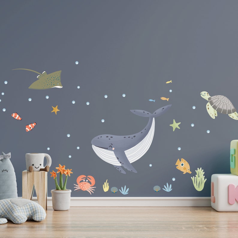Sea Theme Nautical Wall Stickers Wall Decals for Kids Etsy