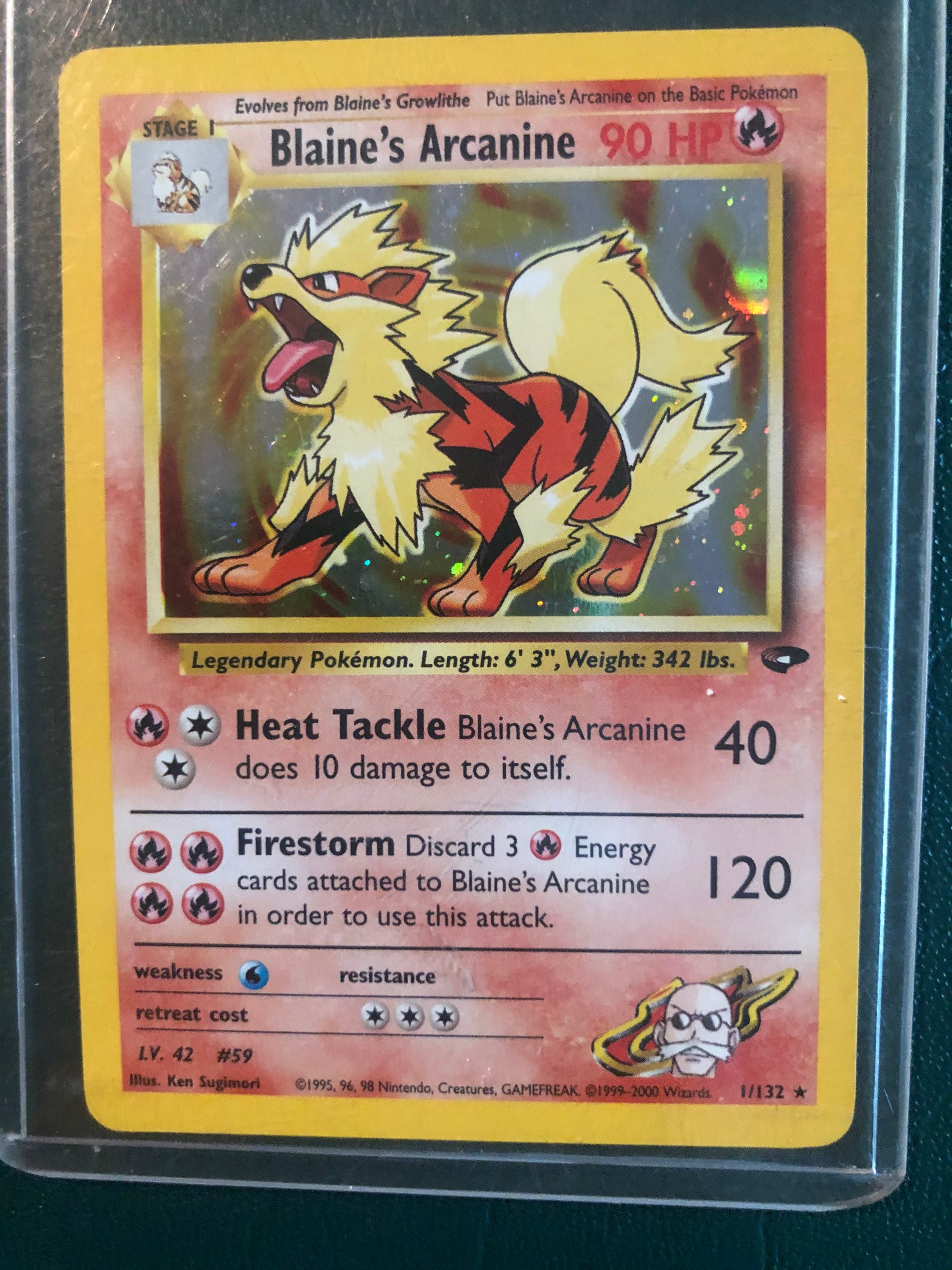 Holographic Blaines Arcanine 1/132 Pokemon Card - Etsy Denmark