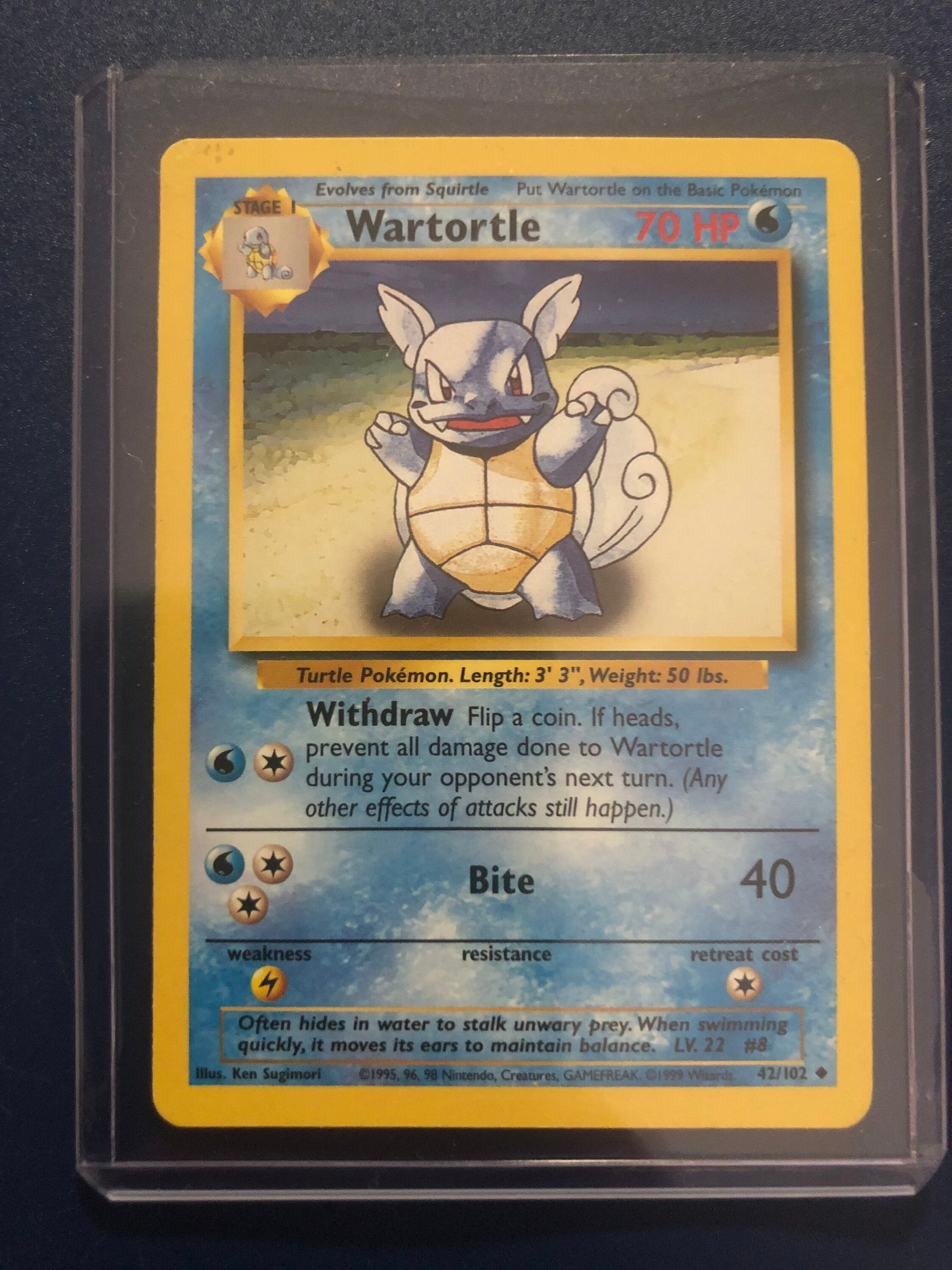 Wartortle Pokémon Card 42/102 - Etsy
