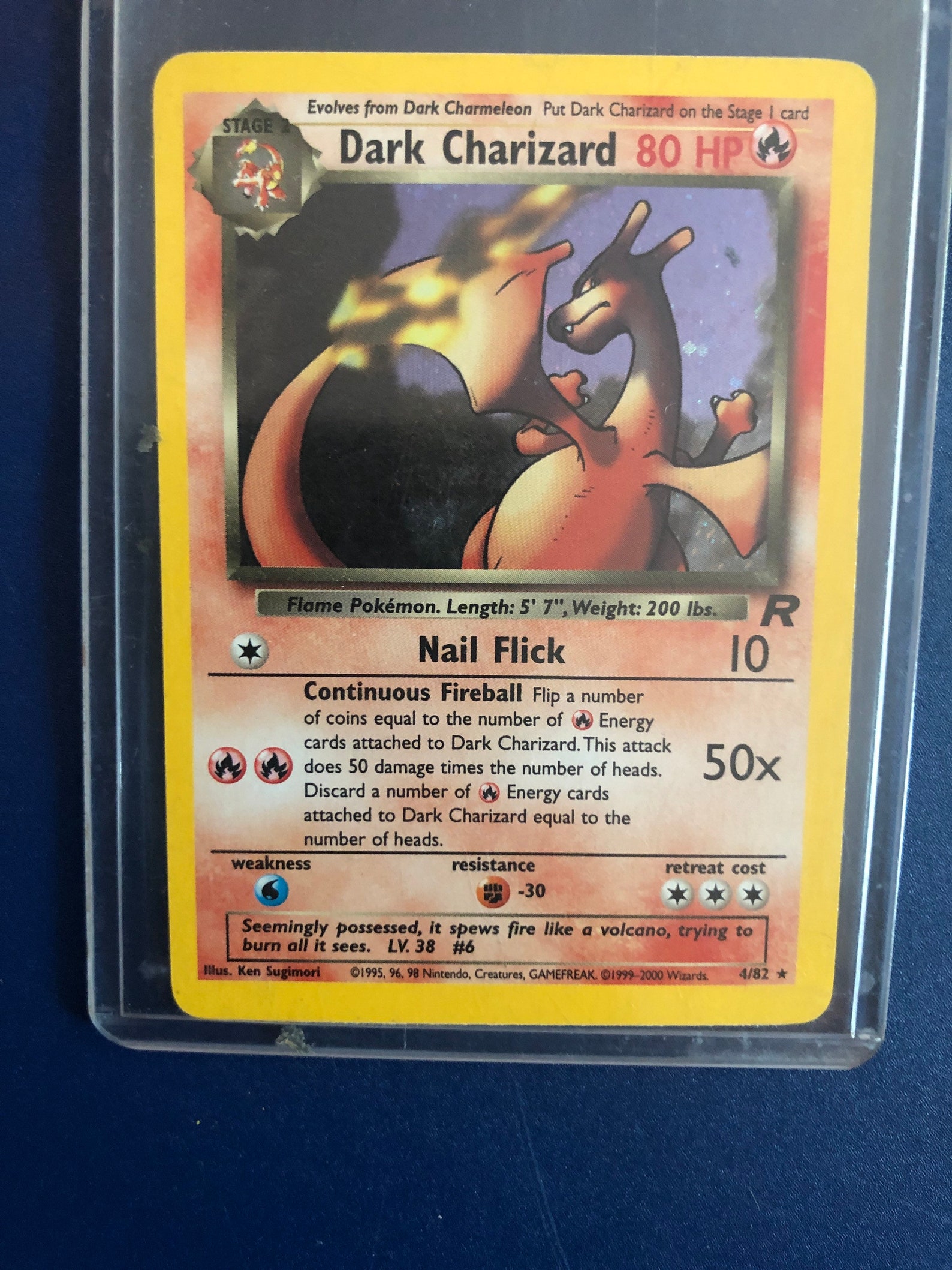 Dark Charizard 4/82 Pokemon Card Etsy