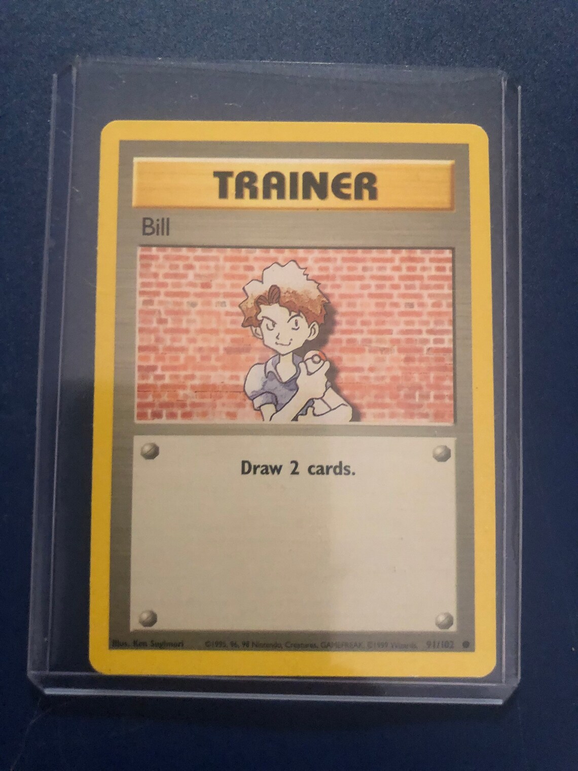 Trainer Bill Pokemon Card 91 102 Etsy