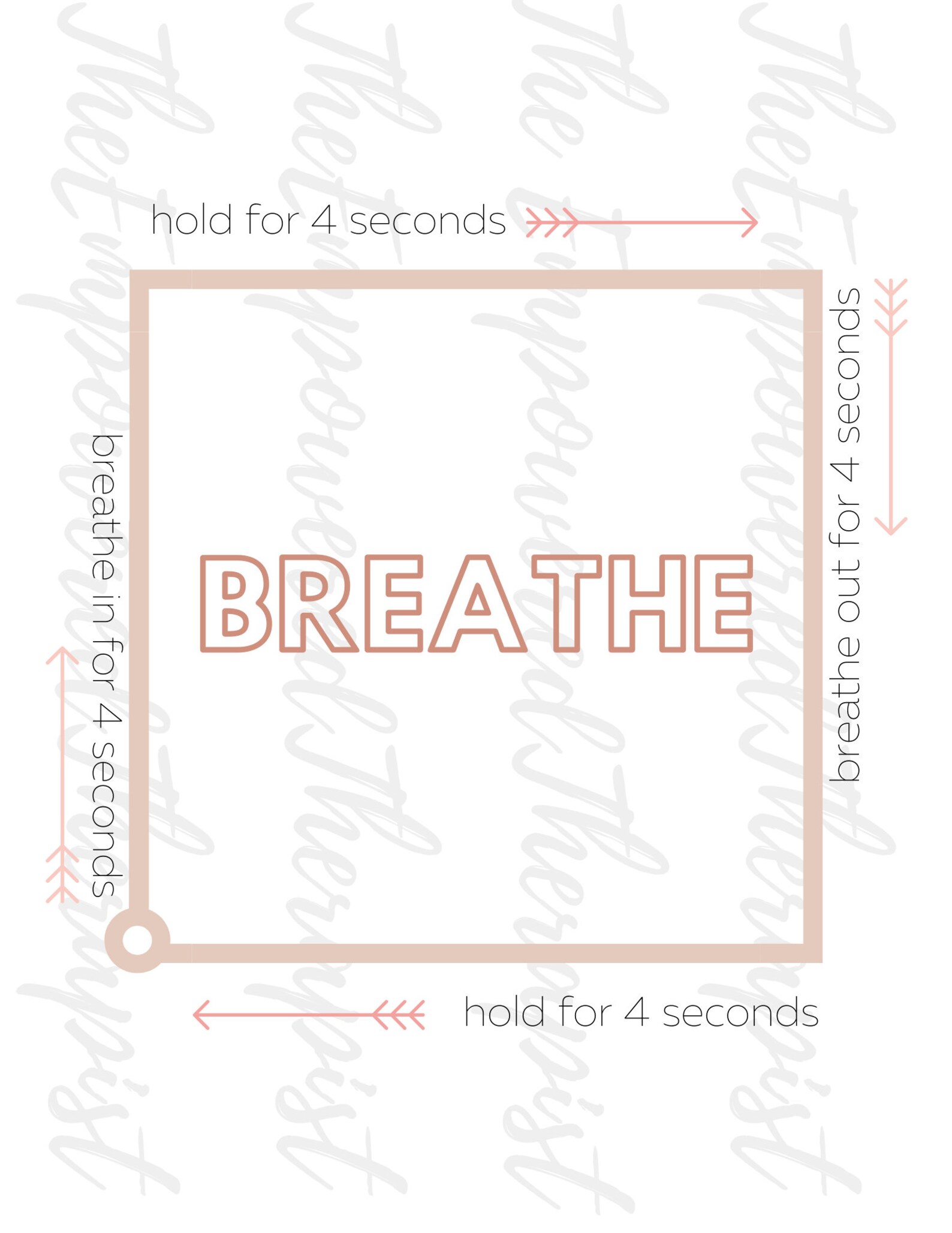 Square/box Breathing Worksheet - Etsy