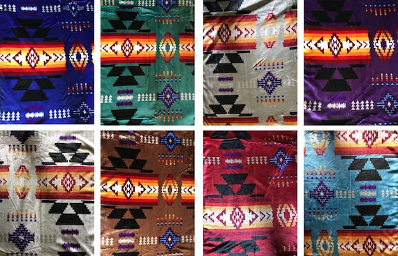 Native American Super Soft Plush Reversible Full Blanket Etsy