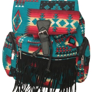 Native American Style Design Backpack With Fringe - Etsy