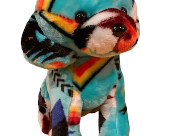 Peluche de cachorro de perro con diseño de estilo nativo americano para regalar