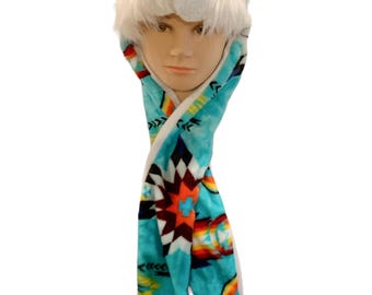 Plush Wolf Hat: Native American Design, Winter Warm Kids' Hat
