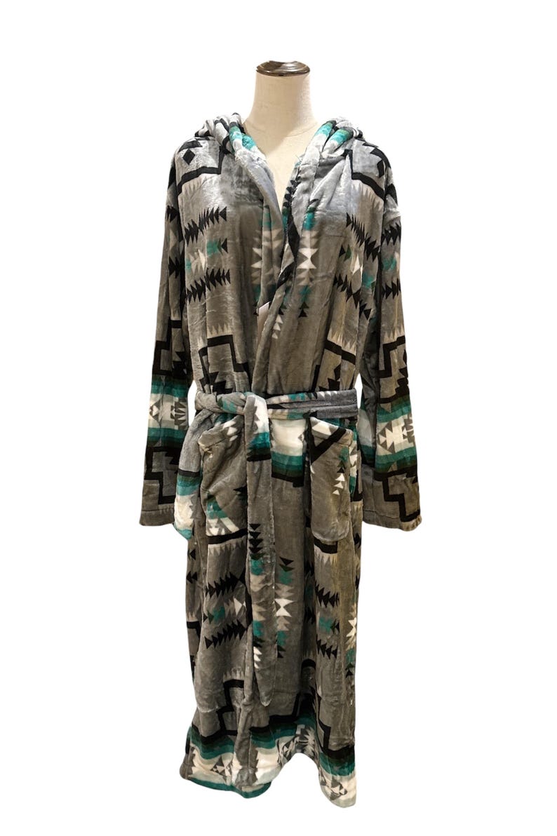 Native American Design Hooded Robe: Super Soft Southwest Bathrobe - Etsy