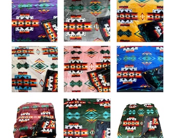 Manta reversible tamaño Queen supersuave con diseño nativo americano