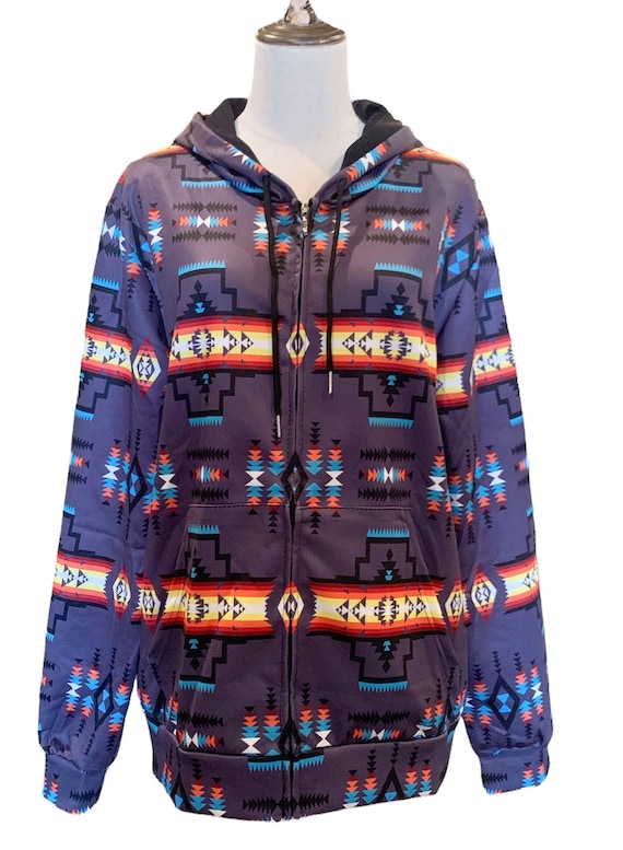 Native american design fleece jackets store