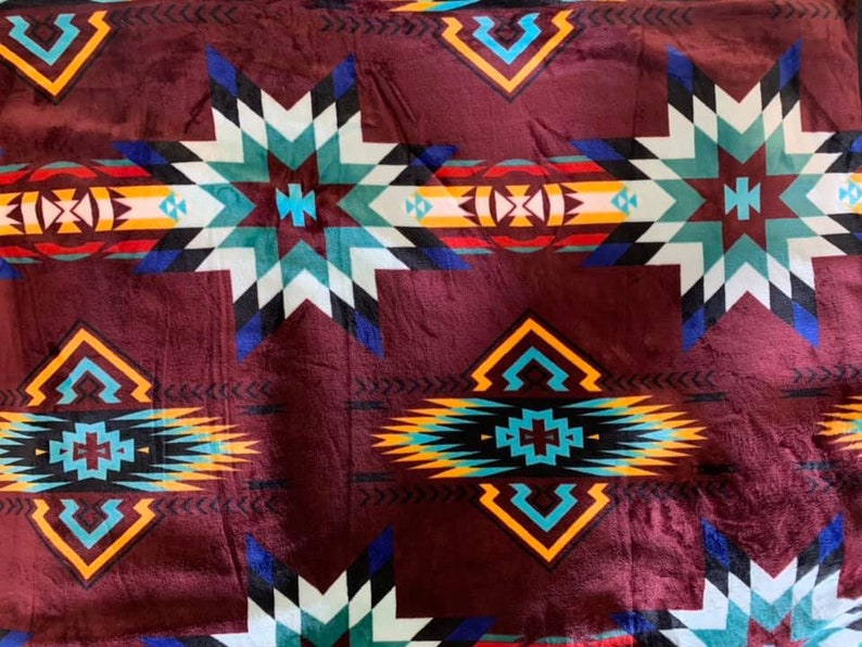 Native american super soft plush reversible Full blanket Etsy