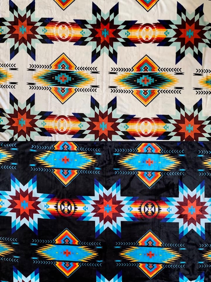 Native american super soft plush reversible Full blanket | Etsy