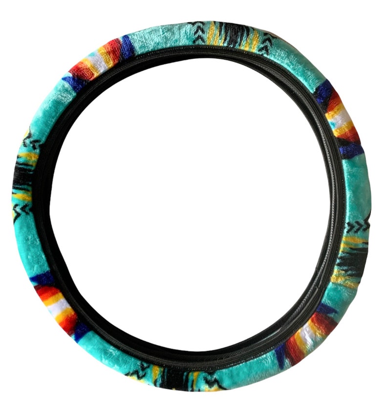 Native american super soft steering wheel cover mint