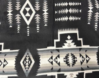 Southwest Native American Style NEW DESIGN Fleece Blanket (NOT Super Soft)