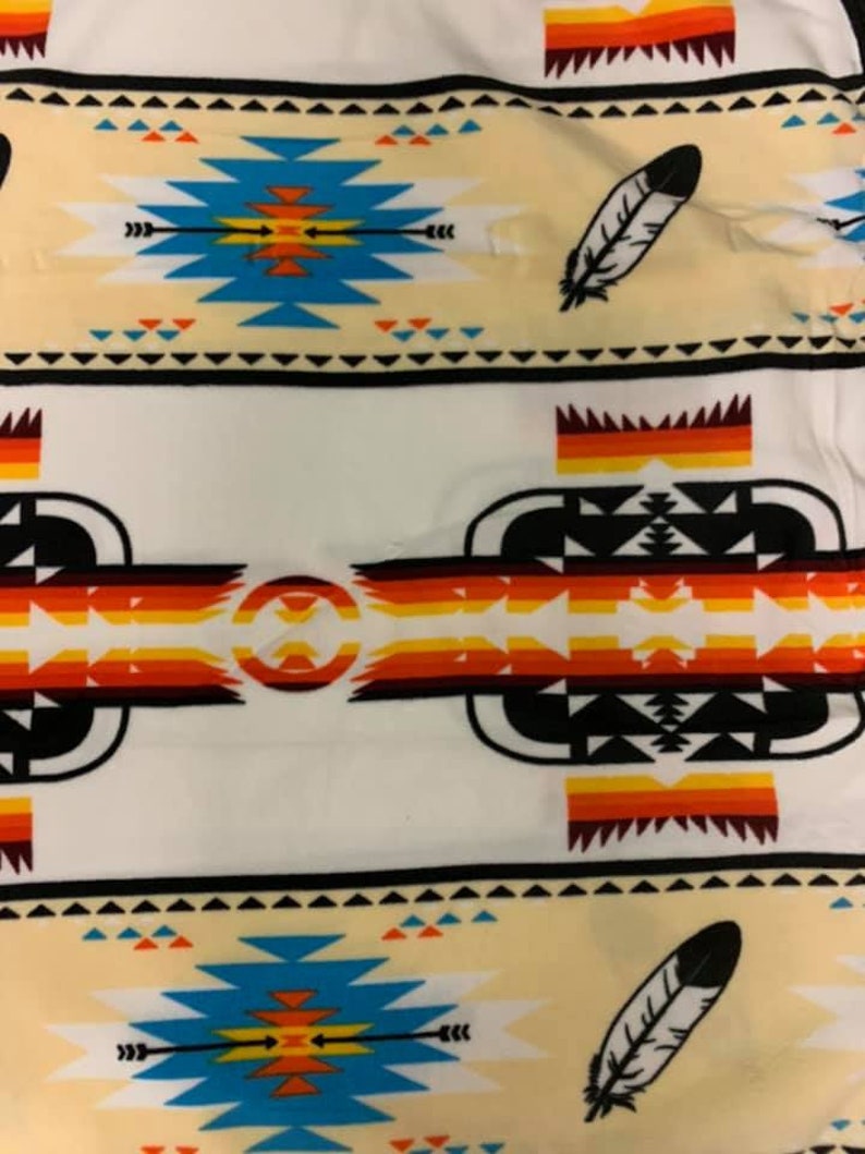 Southwest Native Feather Design Fleece Kid Blanket Single Side 1ply ...