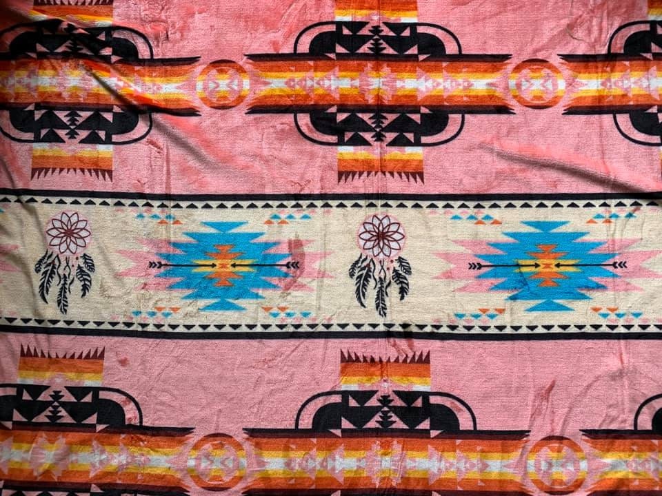 Southwest Native Full Size Plush Reversible Blanket Etsy