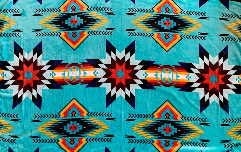 Native american super soft plush reversible Full size blanket Etsy