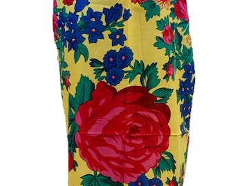 Flower Shawl ,Flower scarf.  Traditional Rose Print,  Accessories,Native American Style
