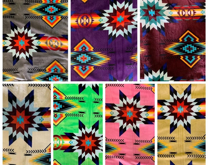 southwest native Style Design Queen size super soft reversible blanket