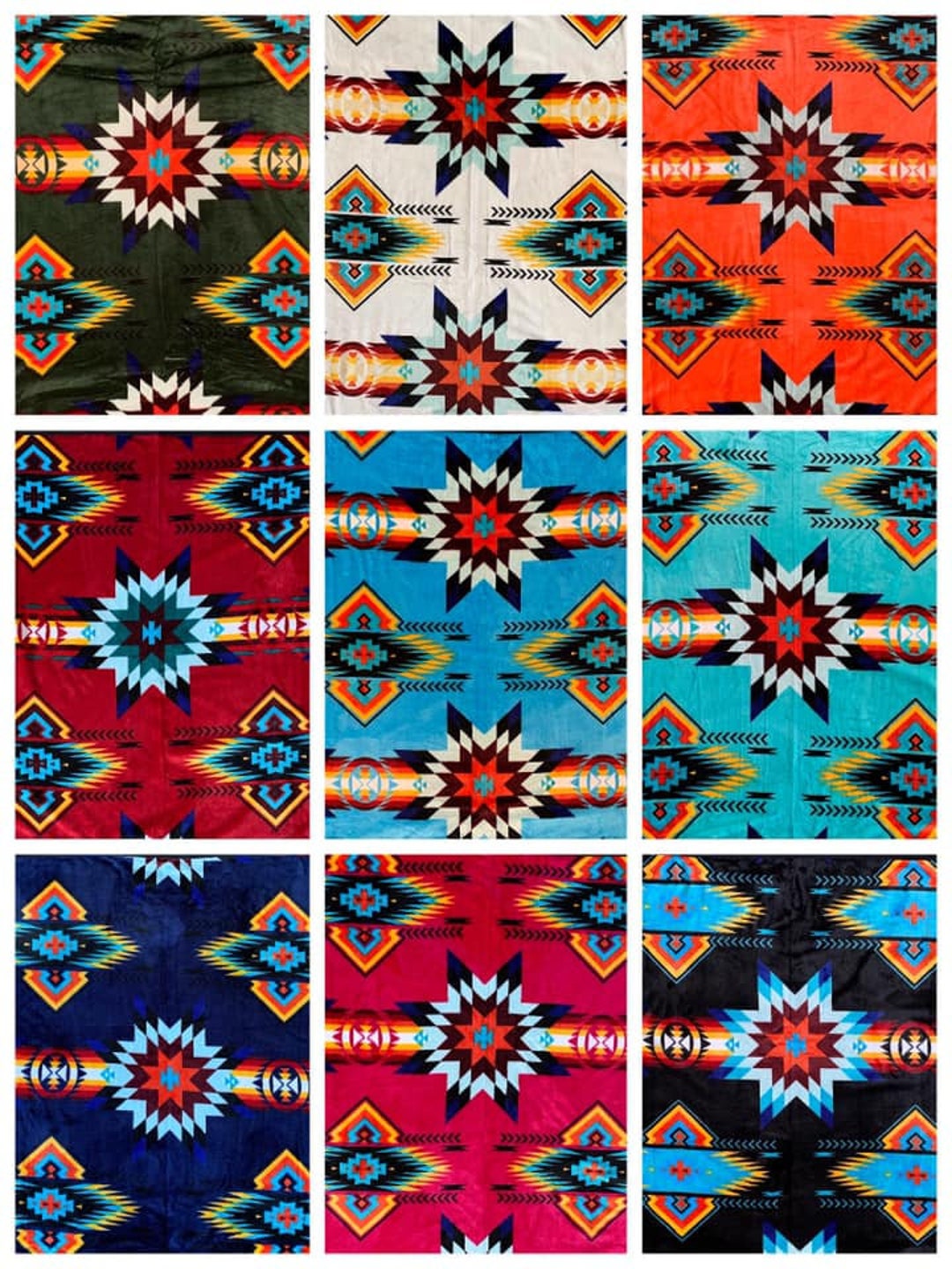 Native American Super Soft Plush Reversible Kids Blanket Etsy