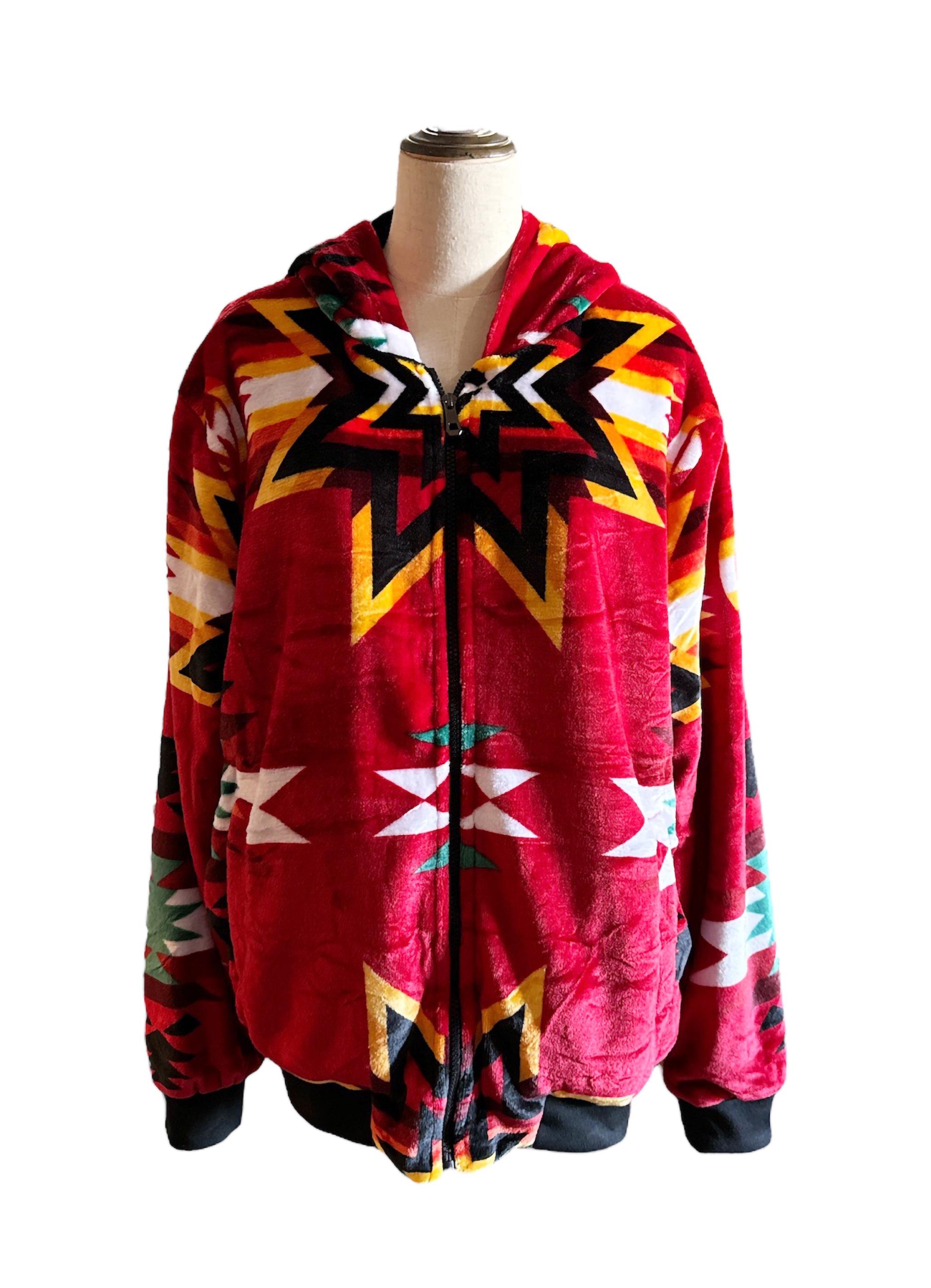 Native American Style Design Super Soft Adult Jackets With Sherpa