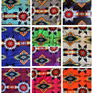 Southwest Native Style Design 9 Pieces Mixed Colors Full Fleece Blanket