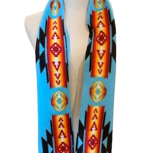 Southwest Design Fleece Scarf Decorating Clothes For Men and Women All Seasons 58&quot;x7.9&quot;