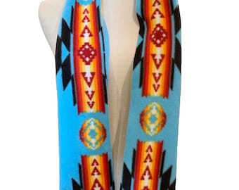 Southwest Design Fleece Scarf Decorating Clothes For Men and Women All Seasons 58"x7.9"