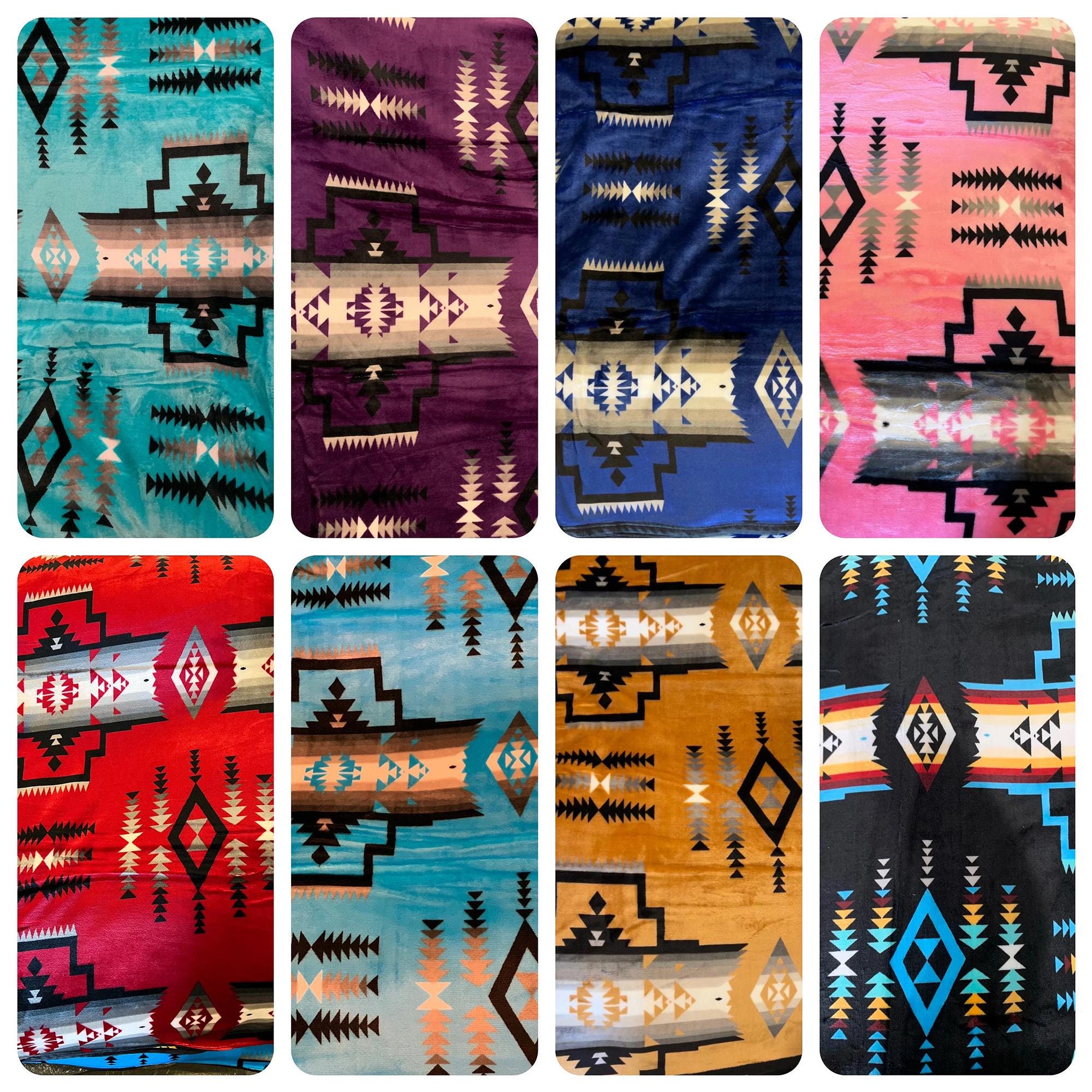 Native American Style Design Super Soft Plush Reversible Full Size Blanket Etsy